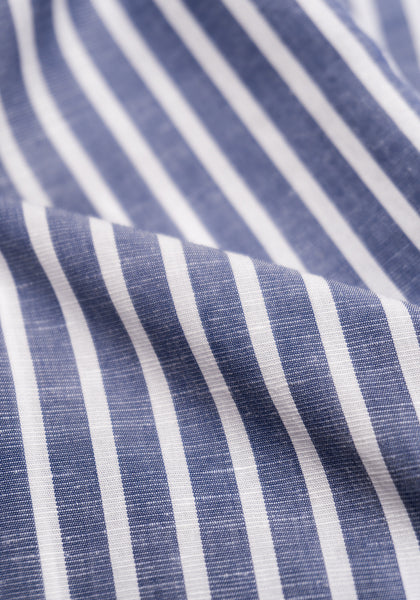 Cotton & Linen Stripe Sport Shirt