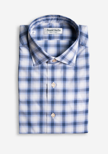 Blue Plaid Sport Shirt