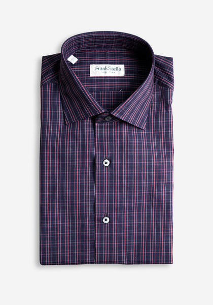 Navy/Red Check Sport Shirt