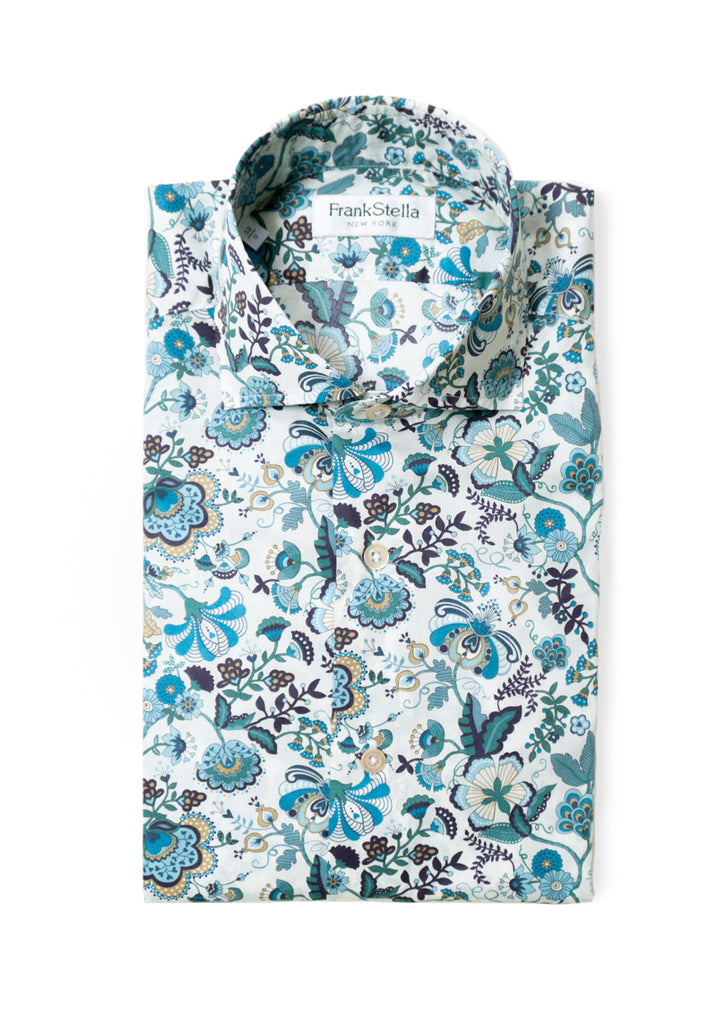 Teal Floral Shirt