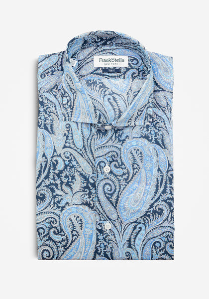 Blue Paisley Shirt