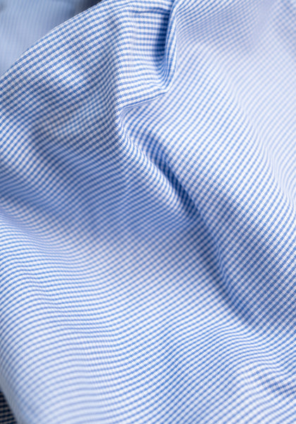 Blue Microcheck Sport Shirt