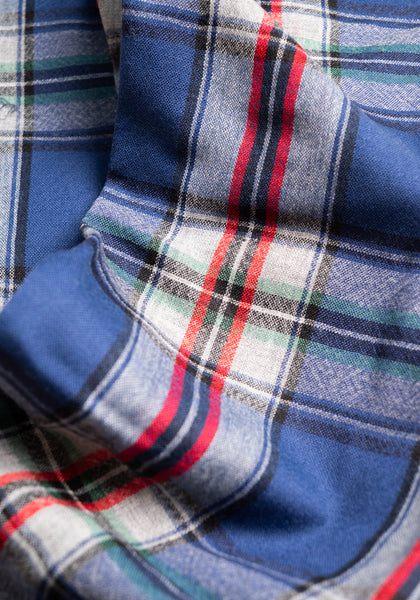 Blue/Grey Plaid Sport Shirt