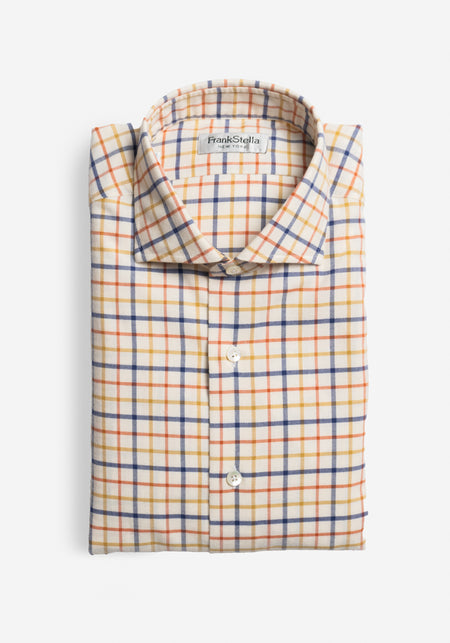Brown/Blue Plaid Flannel Shirt