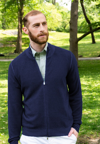 Lightweight Merino Full Zip Sweater