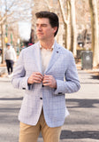 Blue/White Plaid Sport Coat