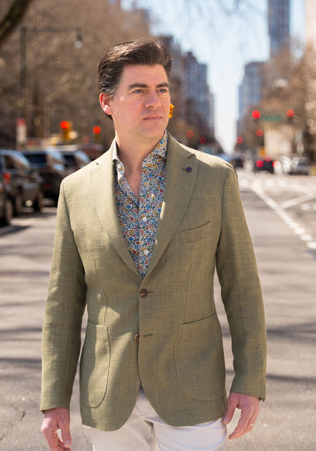 Cotton/Linen Pleated Trousers