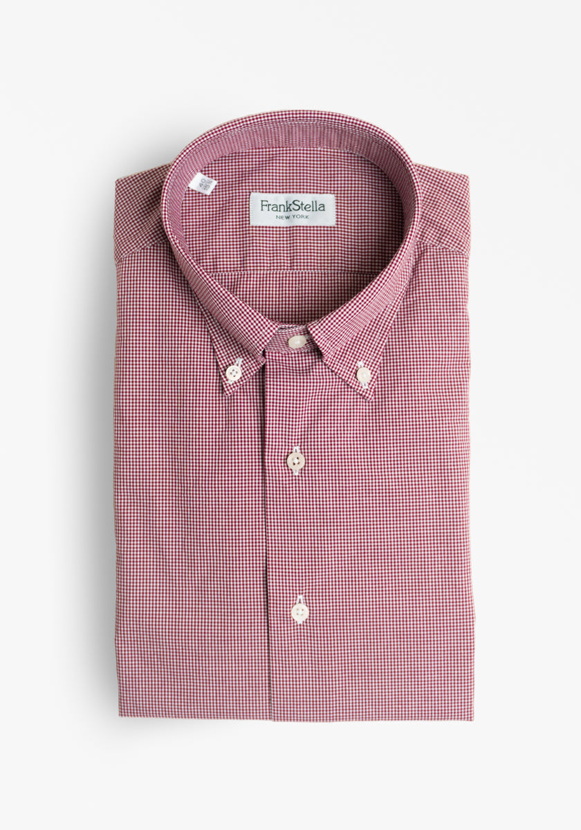 Red Micro Check Shirt X-Large