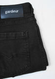 Atelier-Gardeur Superflex Denim Jean in Black - folded detail