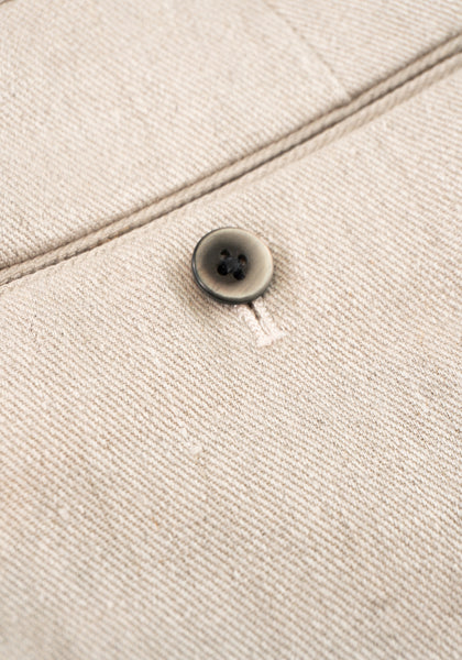 Frank Stella Natural Linen Pleated Trousers