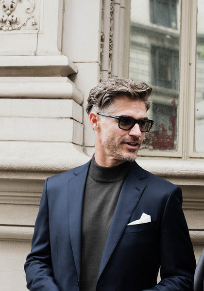 Gran Sasso Extra Fine Merino Mockneck - Frank Stella Clothiers