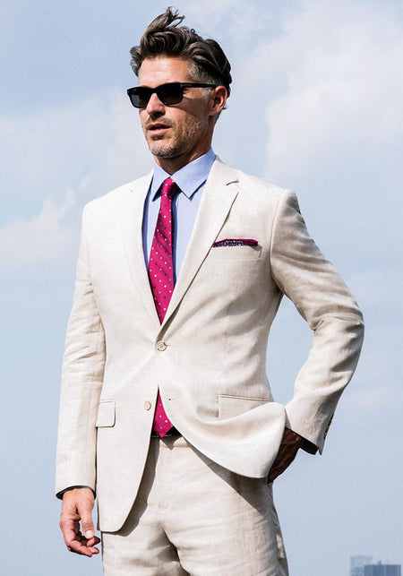 Khaki Linen Suit