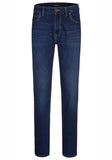    Atelier-Gardeur Superflex Denim Jean in Indigo - full length detail