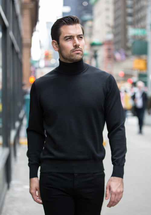 Gran Sasso Extra Fine Merino Turtleneck - Frank Stella Clothiers