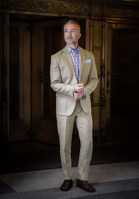 Natural Linen Suit