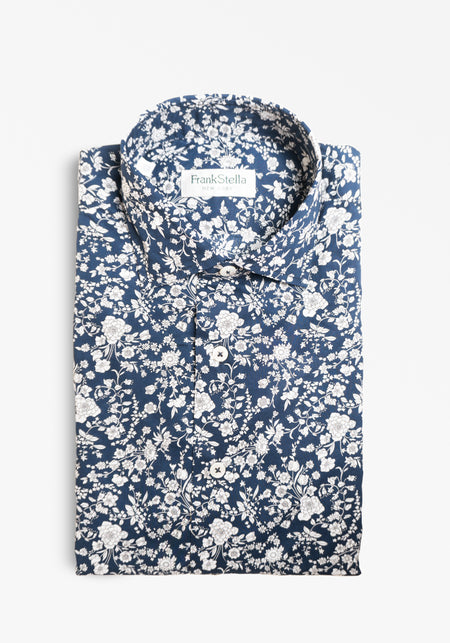 Mid Blue Floral Shirt