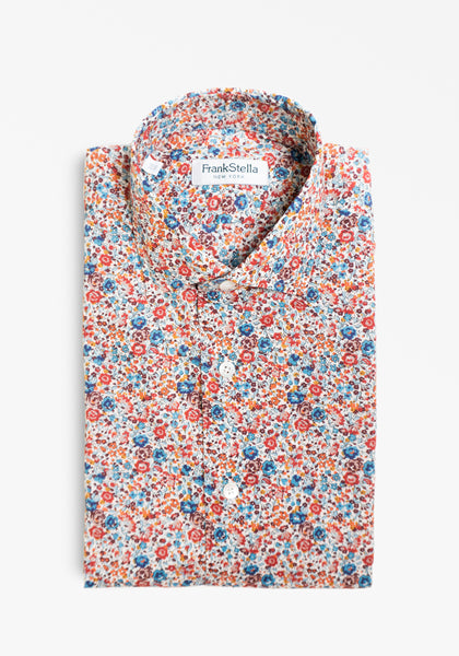 Red/White/Blue Floral Shirt