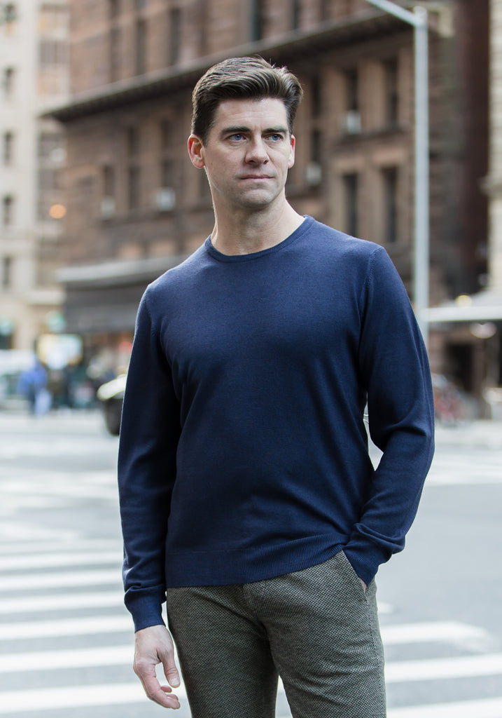Vintage Wash Merino Crewneck Sweater