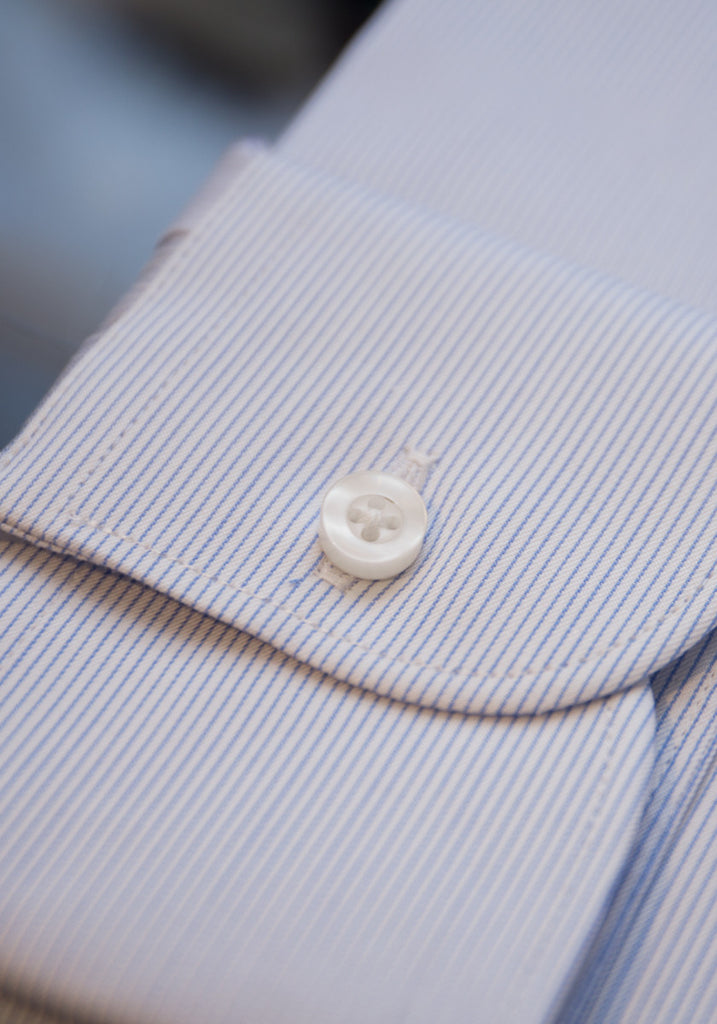Blue Stripe Slim Fit Dress Shirt
