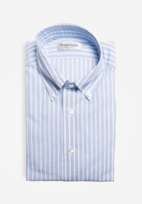 Cotton & Linen Stripe Sport Shirt