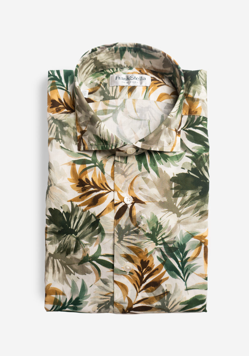 Tropical Print Sport Shirt