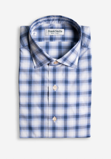 Navy/Red Check Sport Shirt