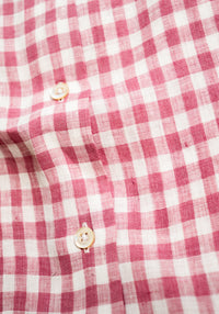 Rose Gingham Linen Shirt