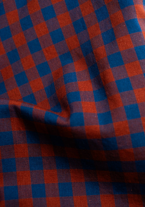 Rust/Navy Check Sport Shirt