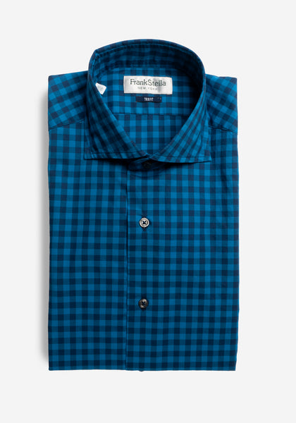 Blue/Navy Check Sport Shirt