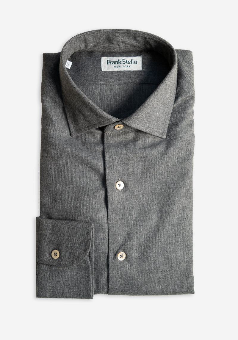 Charcoal Flannel Sport Shirt