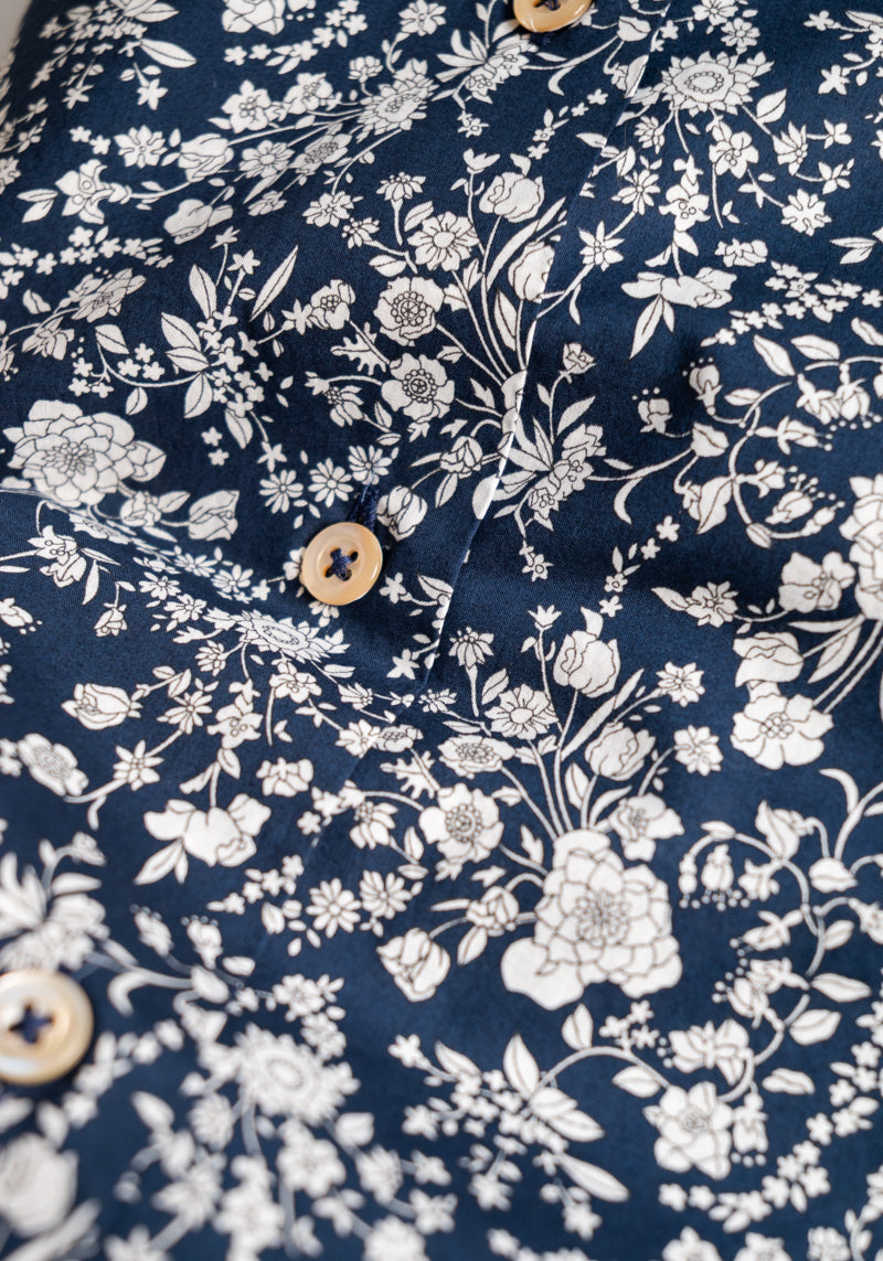 Navy Floral Sport Shirt
