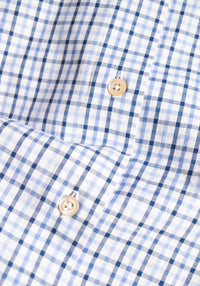 Navy Blue Check Sport Shirt