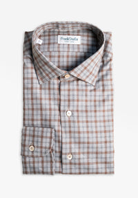 Brown/Grey Check Sport Shirt