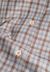 Brown/Grey Check Sport Shirt