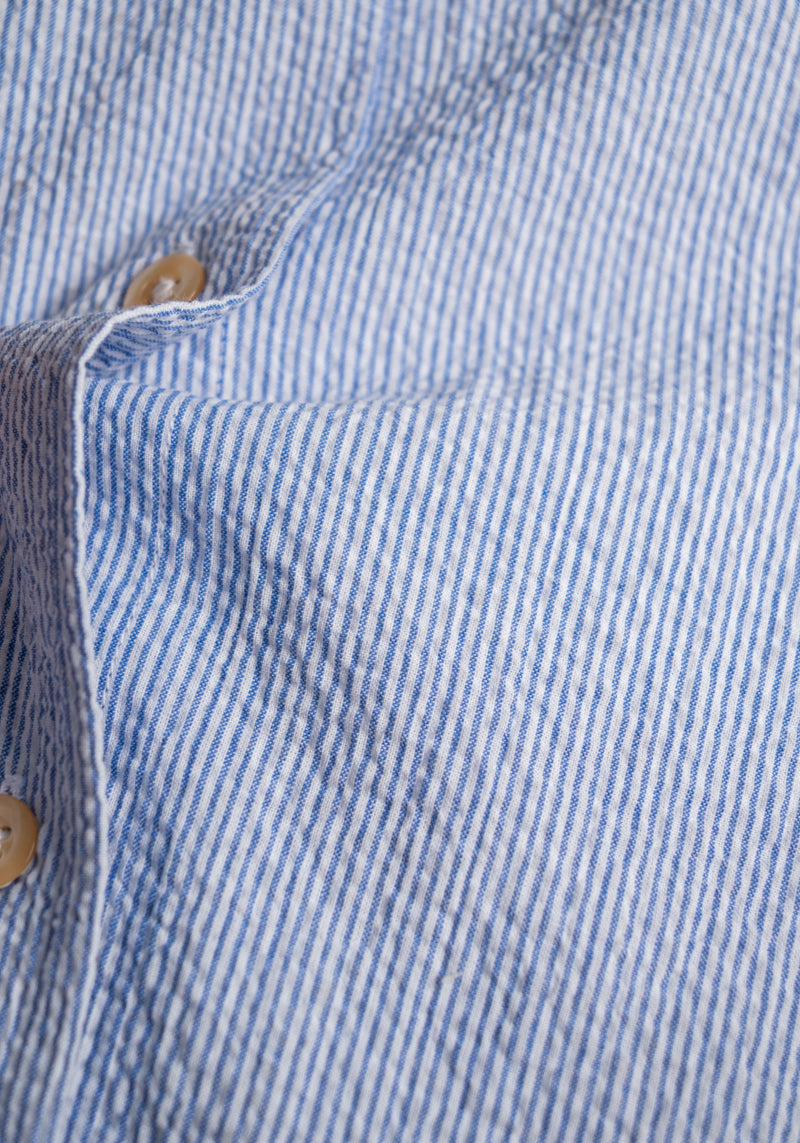 Blue/White Seersucker Shirt