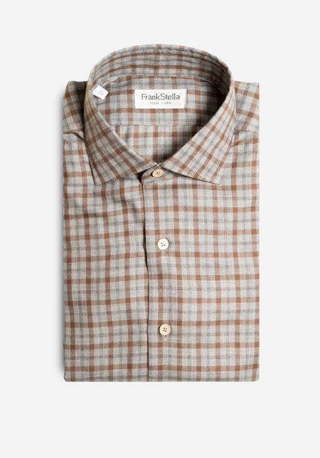 Cotton & Linen Stripe Sport Shirt
