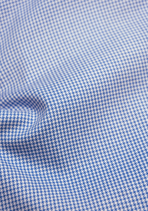 Blue Houndstooth Sport Shirt