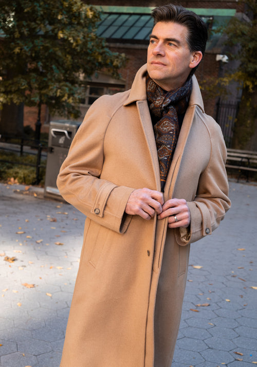Loro Piana Pure Camel Hair Raglan Coat