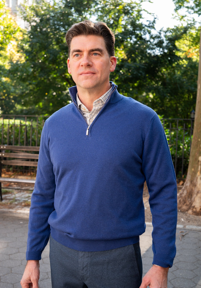 Pure Cashmere 1/4 Zip Sweater