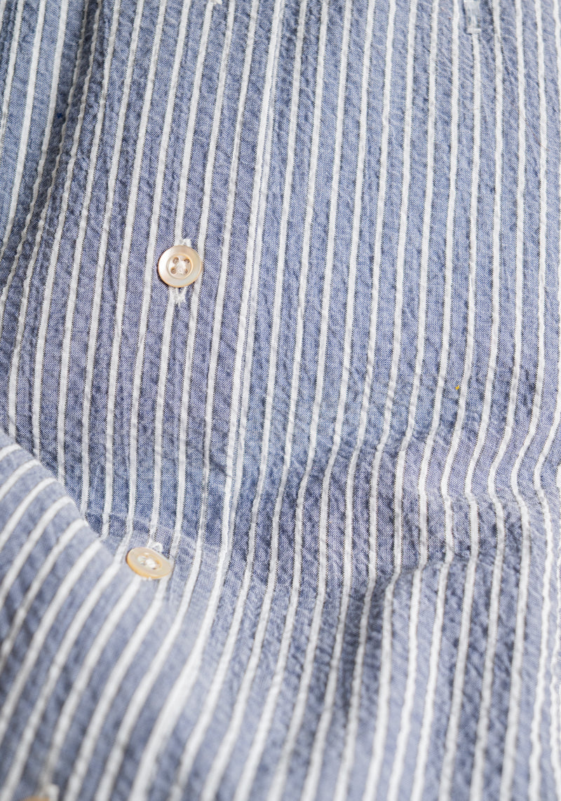 Chambray Stripe Seersucker Shirt