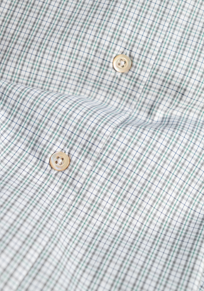 Green/Grey Check Sport Shirt