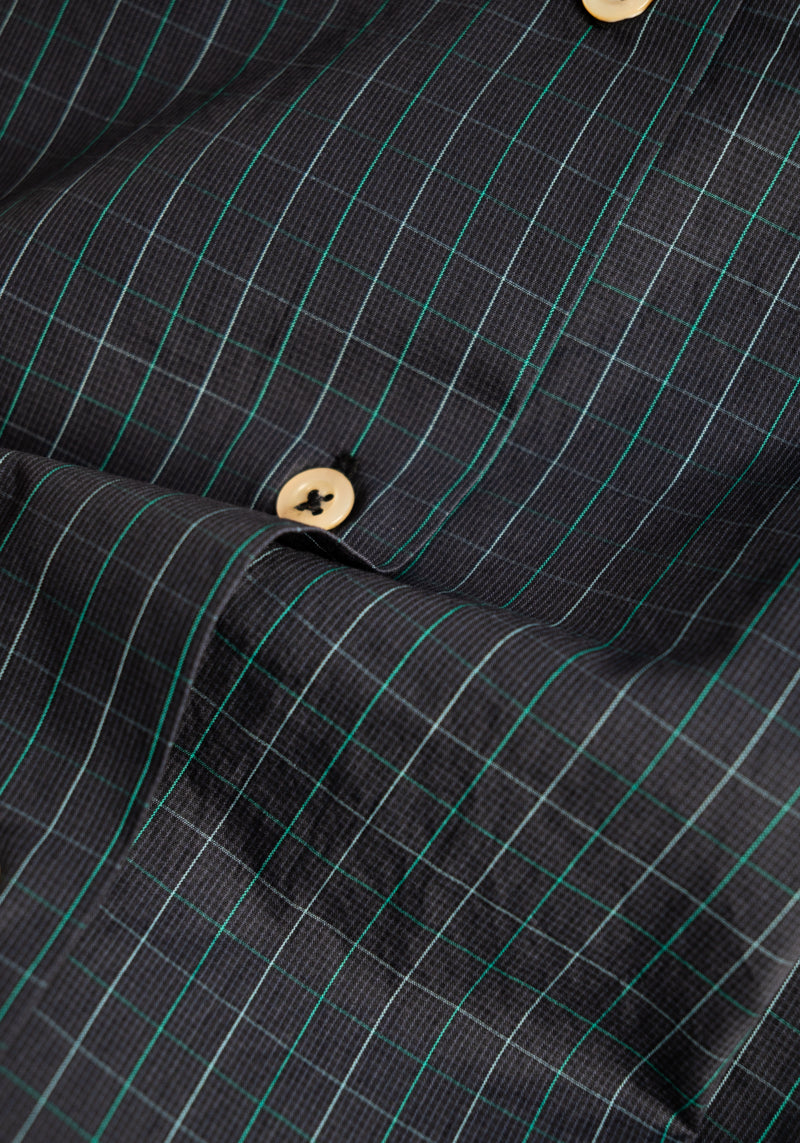 Black/Emerald Check Sport Shirt
