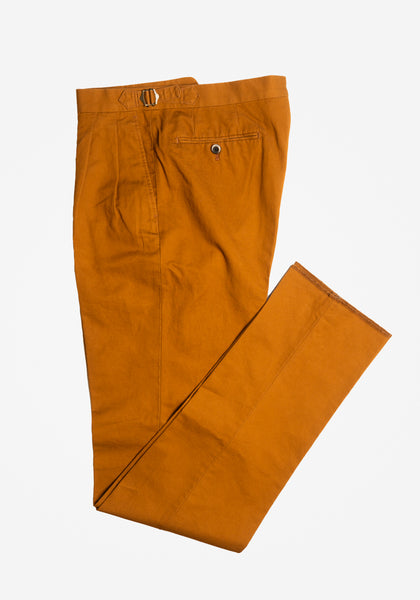 Cotton/Linen Pleated Trousers