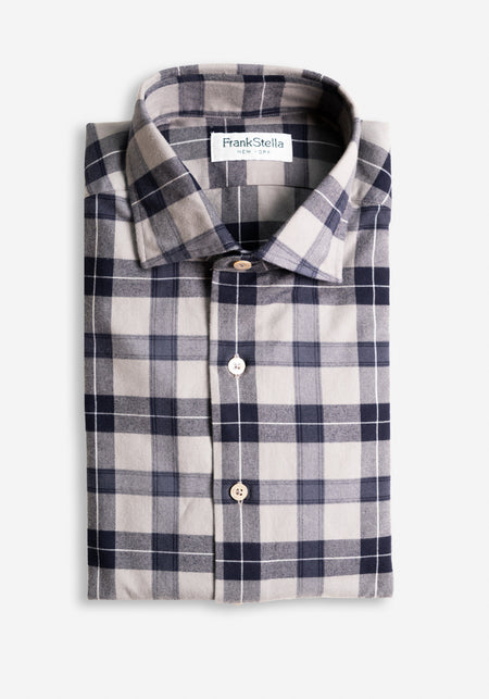 Navy/Red Check Sport Shirt