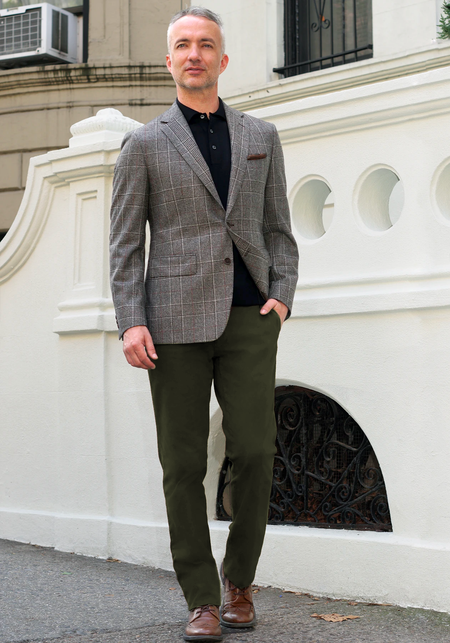 Khaki Linen Suit