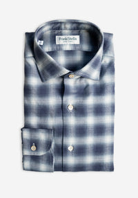 Navy Plaid Sport Shirt