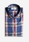 Blue/Grey Plaid Sport Shirt