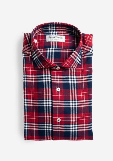 Red/Black Plaid Flannel Shirt