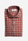 Rust/Grey Check Flannel Shirt