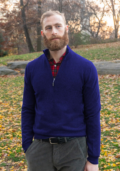 Pure Cashmere 1/4 ZIP Sweater